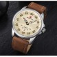 Men’s leather strap sport military tactical water resistant watch